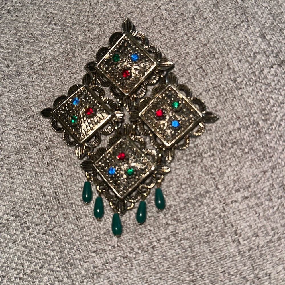 Vintage Sarah Coventry Four squares Tilted To Diamond brooch signed 1950s
